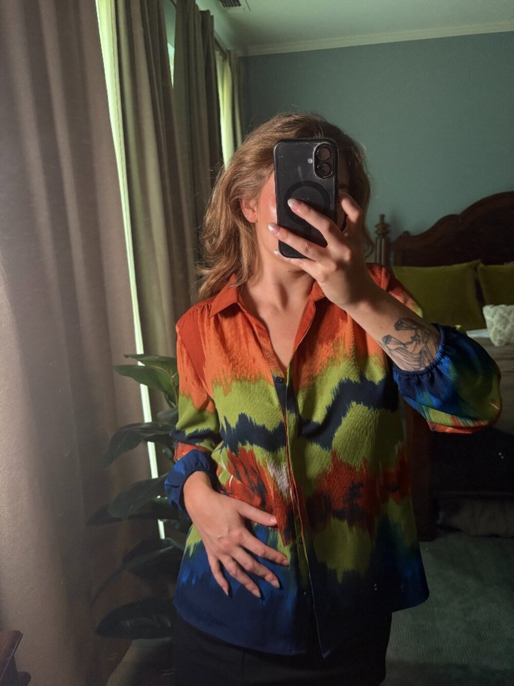 70s Retro Vibe Long Sleeve Button Up